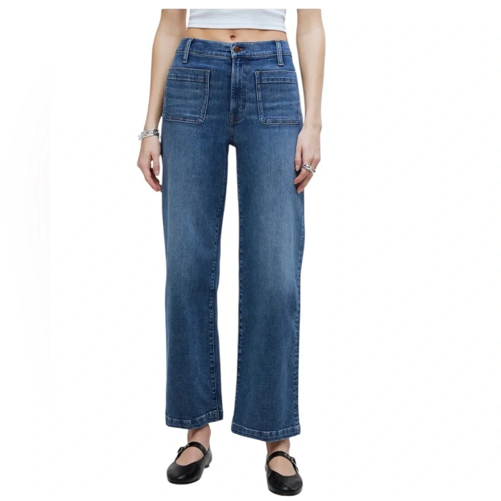 Madewell The Perfect Vintage Wide-Leg Crop Jean Size 26 - Picture 1 of 6